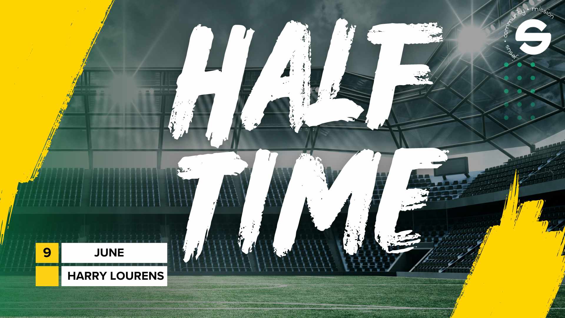 Half time with Harry Lourens.